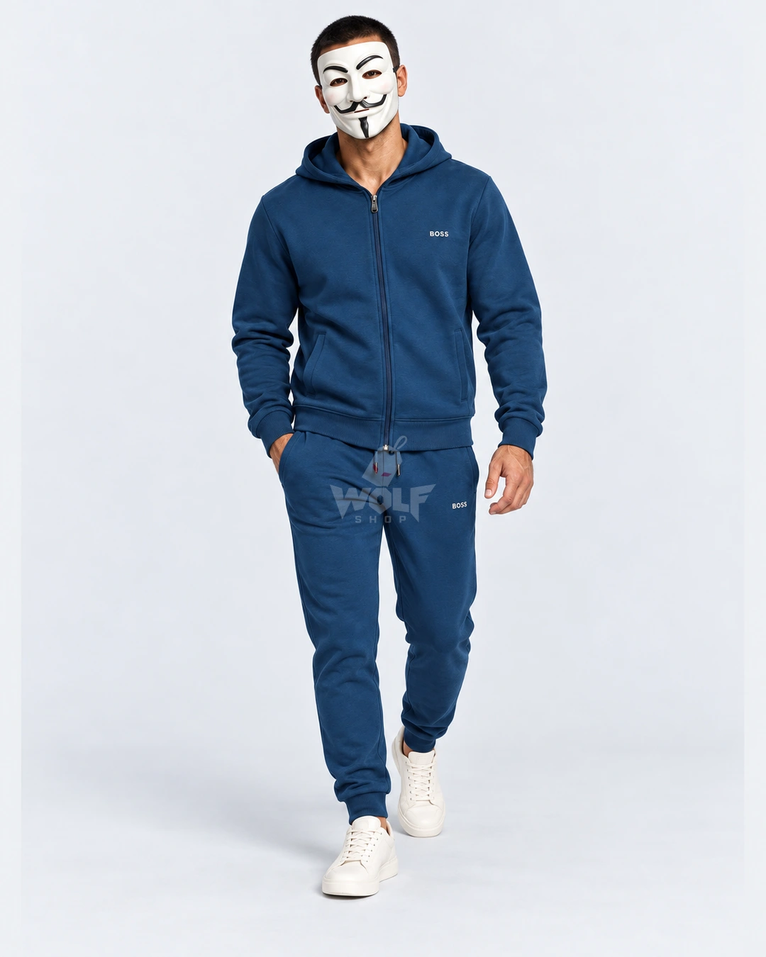 Atlantic zip tracksuit in Atlantic blue